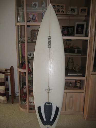 6'1" ciancio shortboard w/ leash, track pad, sock, fins image 1