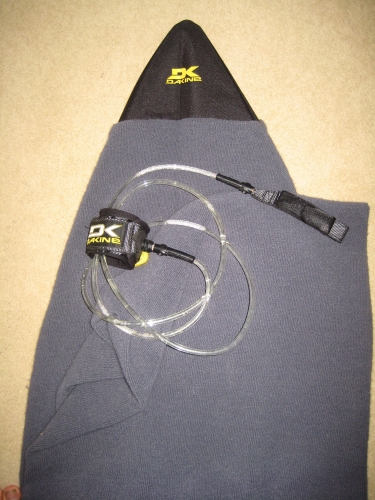 6'1" ciancio shortboard w/ leash, track pad, sock, fins image 3