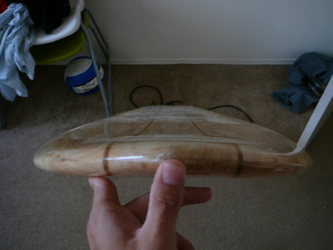 Balsa wood fish surfboard 5'7'' image 2