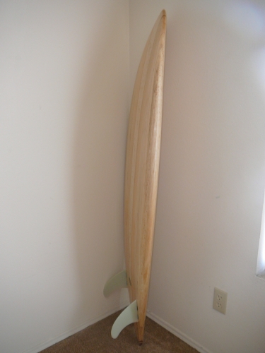 Balsa wood fish surfboard 5'7'' image 3