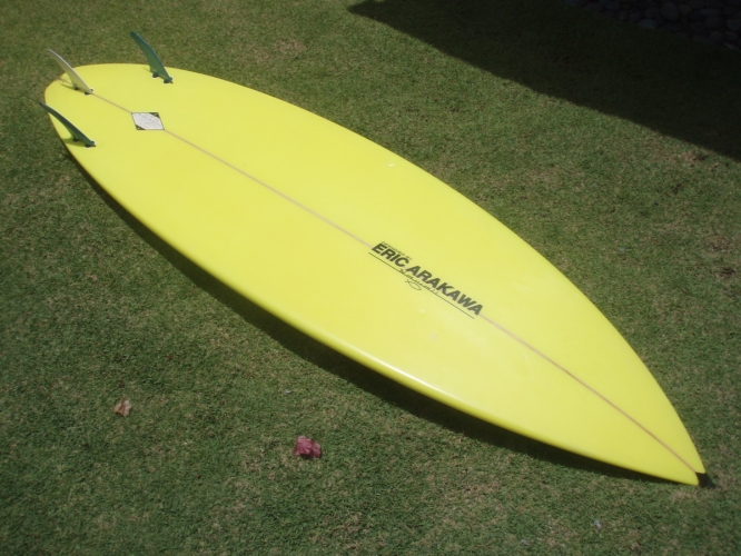 Eric Arakawa 6' 6" Yellow Shortboard with extras image 2