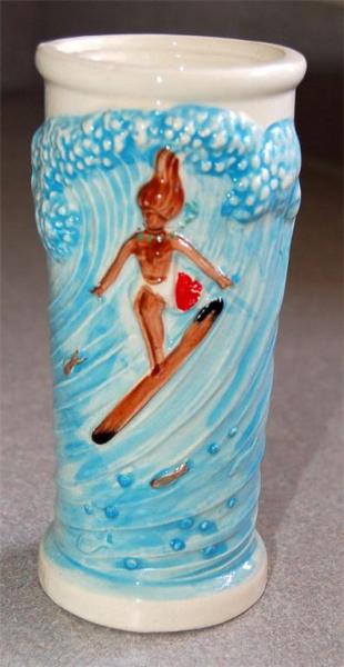 Vintage surfboard vase circa 70's image 1