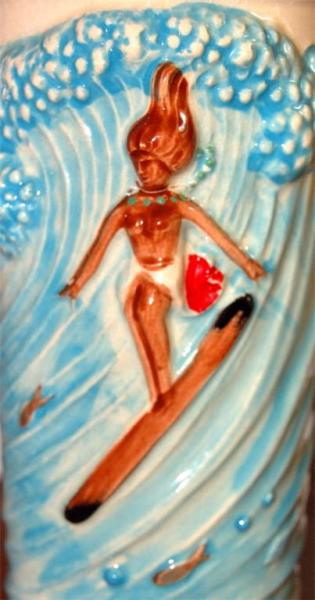 Vintage surfboard vase circa 70's image 2